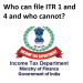 Who can File ITR 1 and ITR 4?