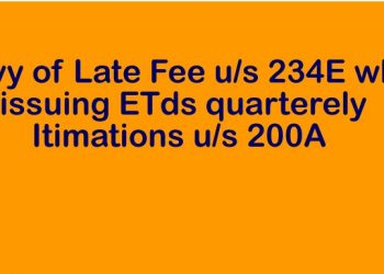 No Late fee u/s 234E for TDS returns filed prior to 01.06.2015: