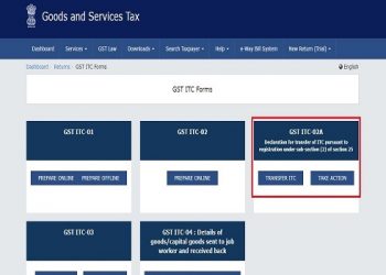 Transfer of ITC between multiple registration in same state/ UT of same person now possible: ITC – 02A