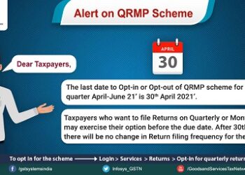 Last date to apply for QRMP scheme for Quarter April 2021 to June 2021