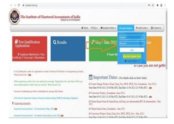 Admit card for Foundation, Intermediate (IPC), Intermediate, Final and Final-New Examination now available for download