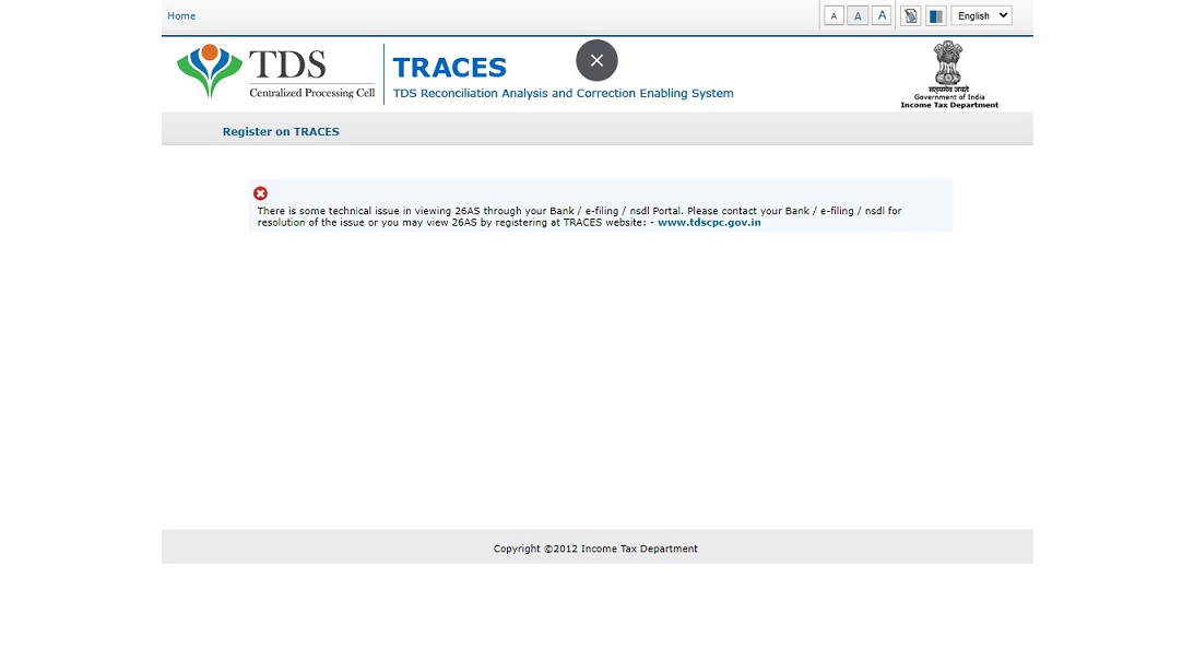 not able to download form 26as from traces income tax website and seeing error contact bank nsdl taxontips assertions for accounts payable paid in cash flow statement