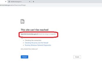 Income tax e-filing website not working and taxpayer cannot login to the website | Also, faceless proceedings website not working
