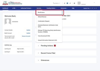 Option to File Rectification Request under section 154 of Income tax act for Income tax return option now available on new e-filing website | e-filing 2.0